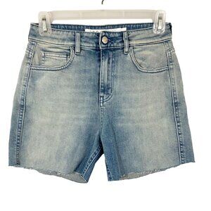 IRO Dova Jean Shorts Light Wash Denim Raw Hem - Women's Size 25